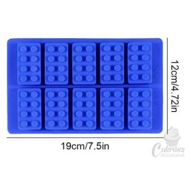 VZ szilikon forma lego 10 üreg 18,8*11,8cm