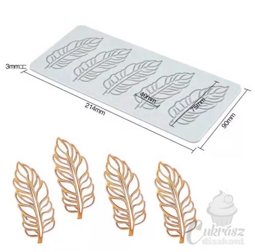 VZ szilikon tuille forma levelek 9*21,4cm