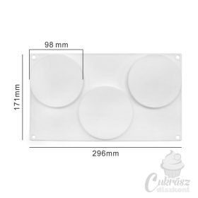 VZ szilikon forma betét kör 3 üreg