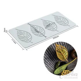 VZ szilikon tuille forma falevél 4 üreg 23*11cm