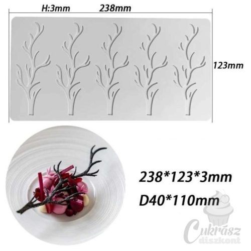 VZ szilikon tuille forma faágak 23,8*12,3cm