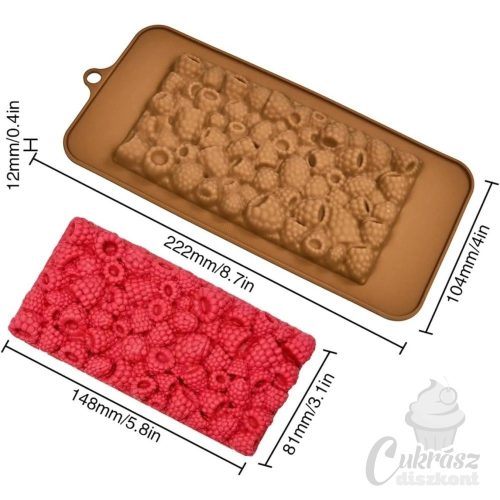 VZ szilikon csokiforma málnás táblás 20*10cm