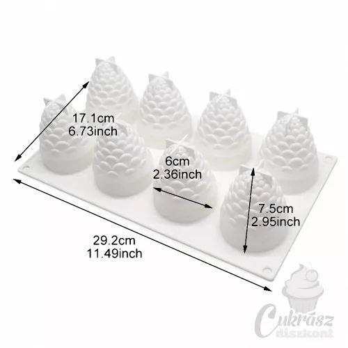 VZ szilikon forma toboz 8 üreg