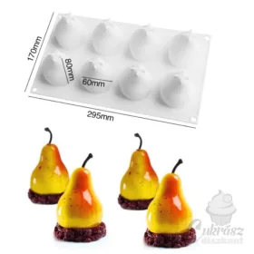 VZ szilikon forma körte 3D 8 üreg
