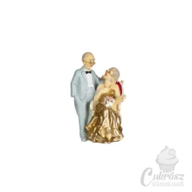GY nászpár /TG012680/ idős pár ülő 13cm