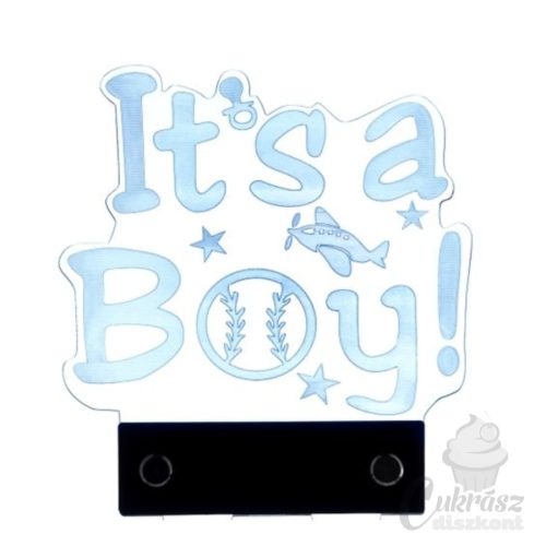 GY tortadísz LED-es "It's a boy"