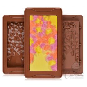 W szilikon forma - csokitábla kristályok