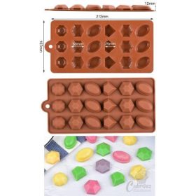 W szilikon forma - ékkövek 18 üreg