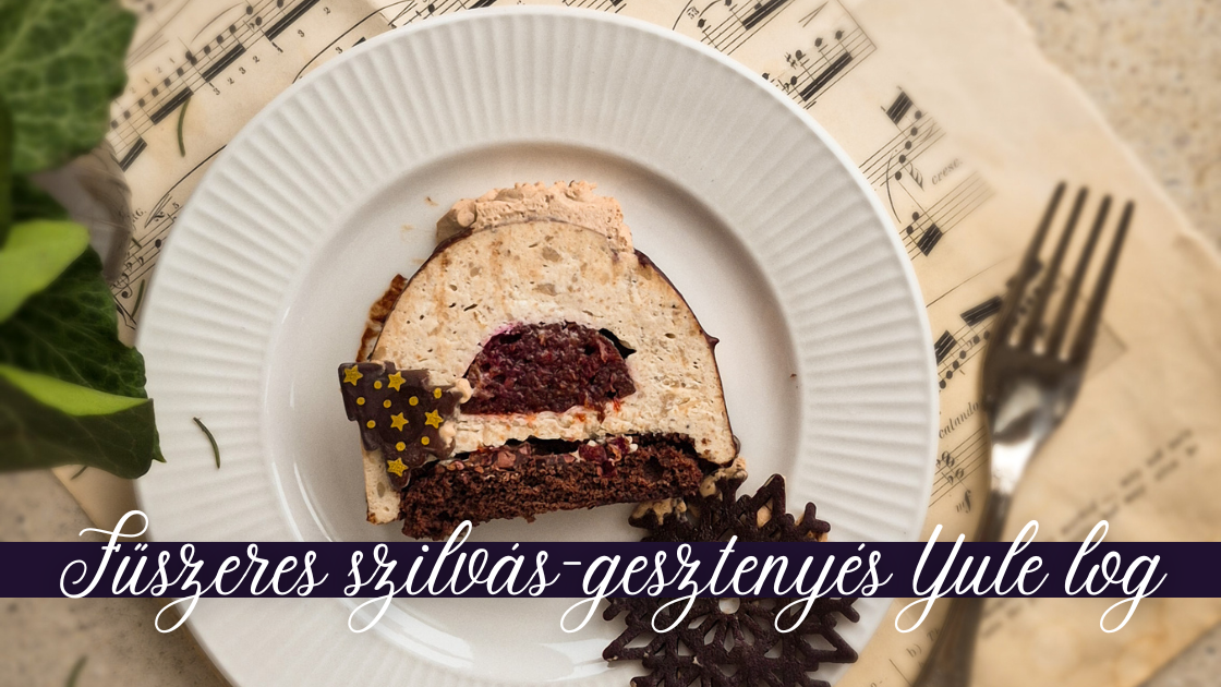 Fűszeres szilvás-gesztenyés Yule log